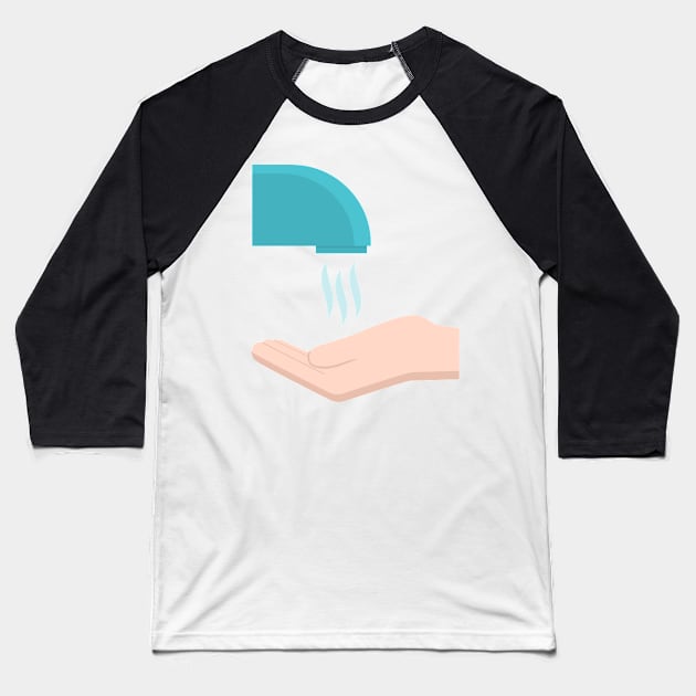 Hand Dryer 8 Baseball T-Shirt by FLOWER--ART